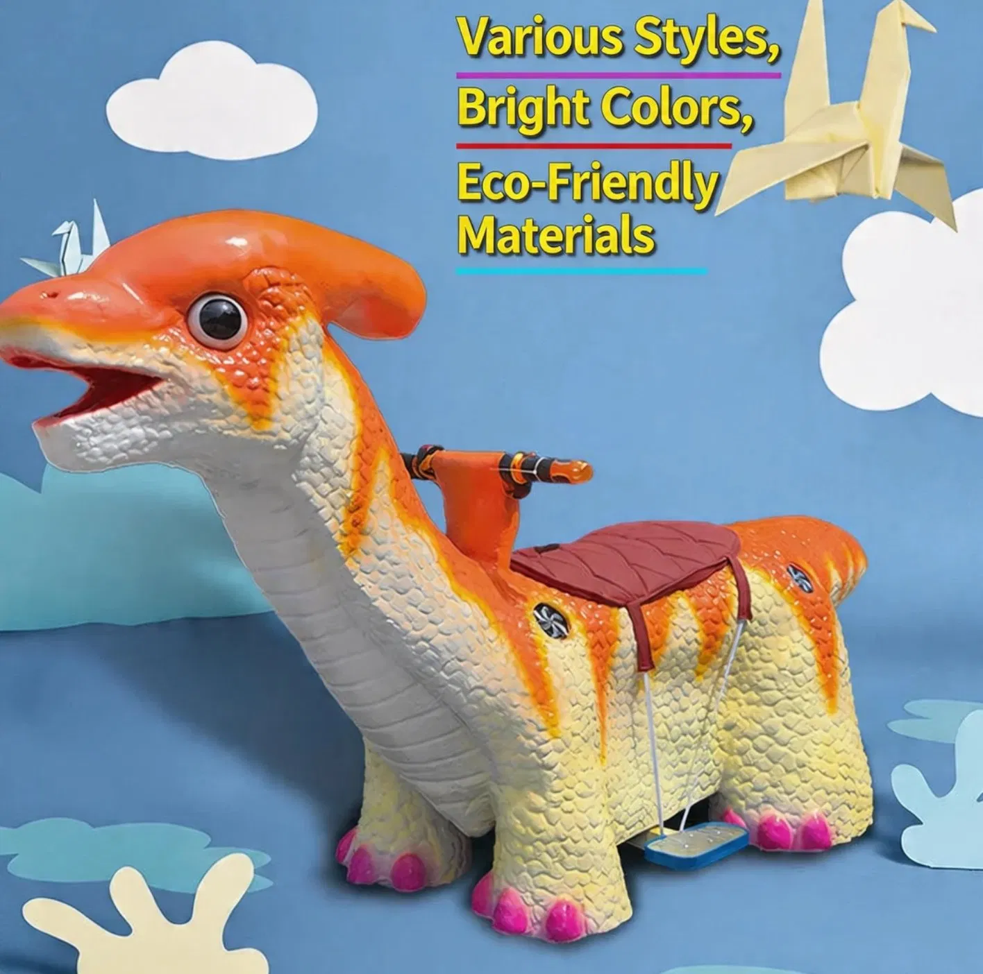 Remote Control Electric Dinosaur Ride-on Vehicle Outdoor Indoor Shopping Mall School Commercial Play Zone Theme Park Equipment