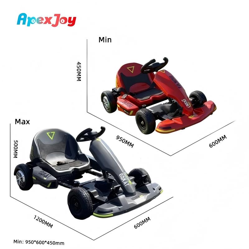 ApexJoy NOVA Twist 500W Dual Motor Kids Electric Go Kart 20km/h Extendable Drift Racing 36V Lithium Amusement Ride on Car Sales