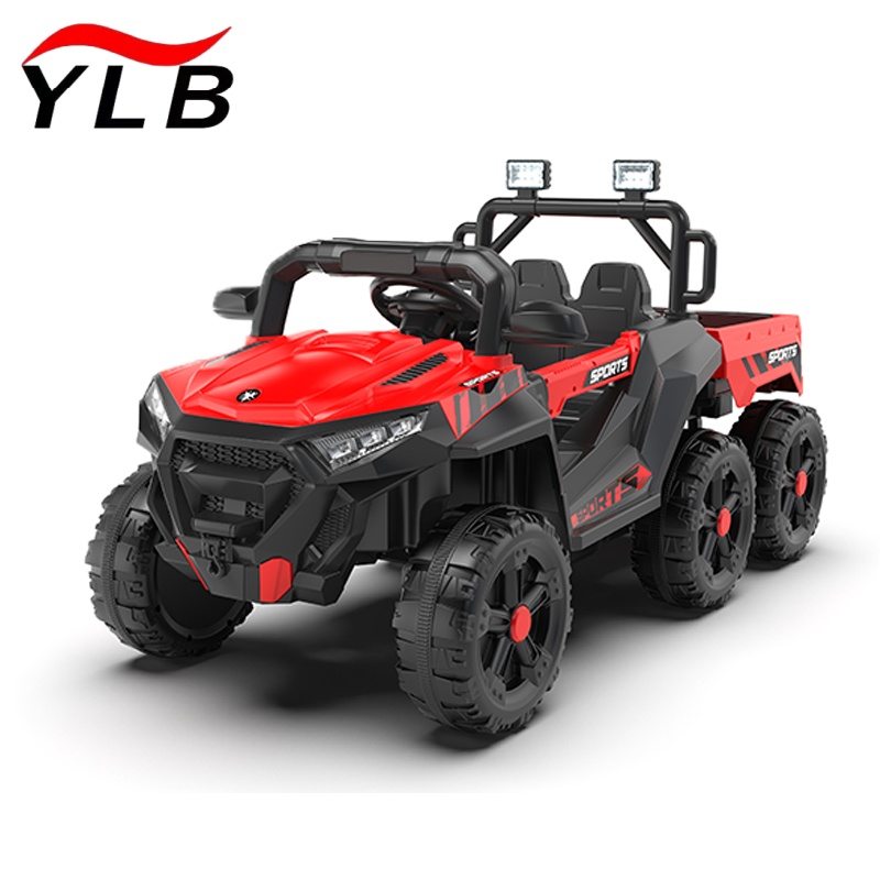 High Quality Big Size 6-Wheel Electric Ride Car for Kids , Children's Plastic Electric Four-wheel Off-road Car Ages 2-13