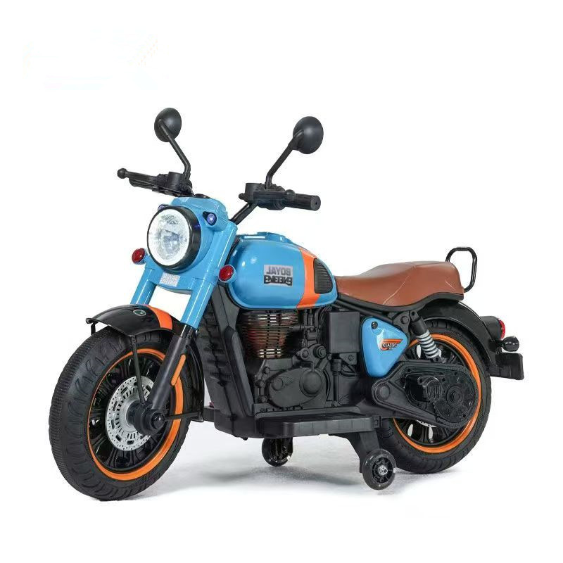 12V Ride-On Electric Motorcycle for 5-7 Year Olds Battery Operated with Bag