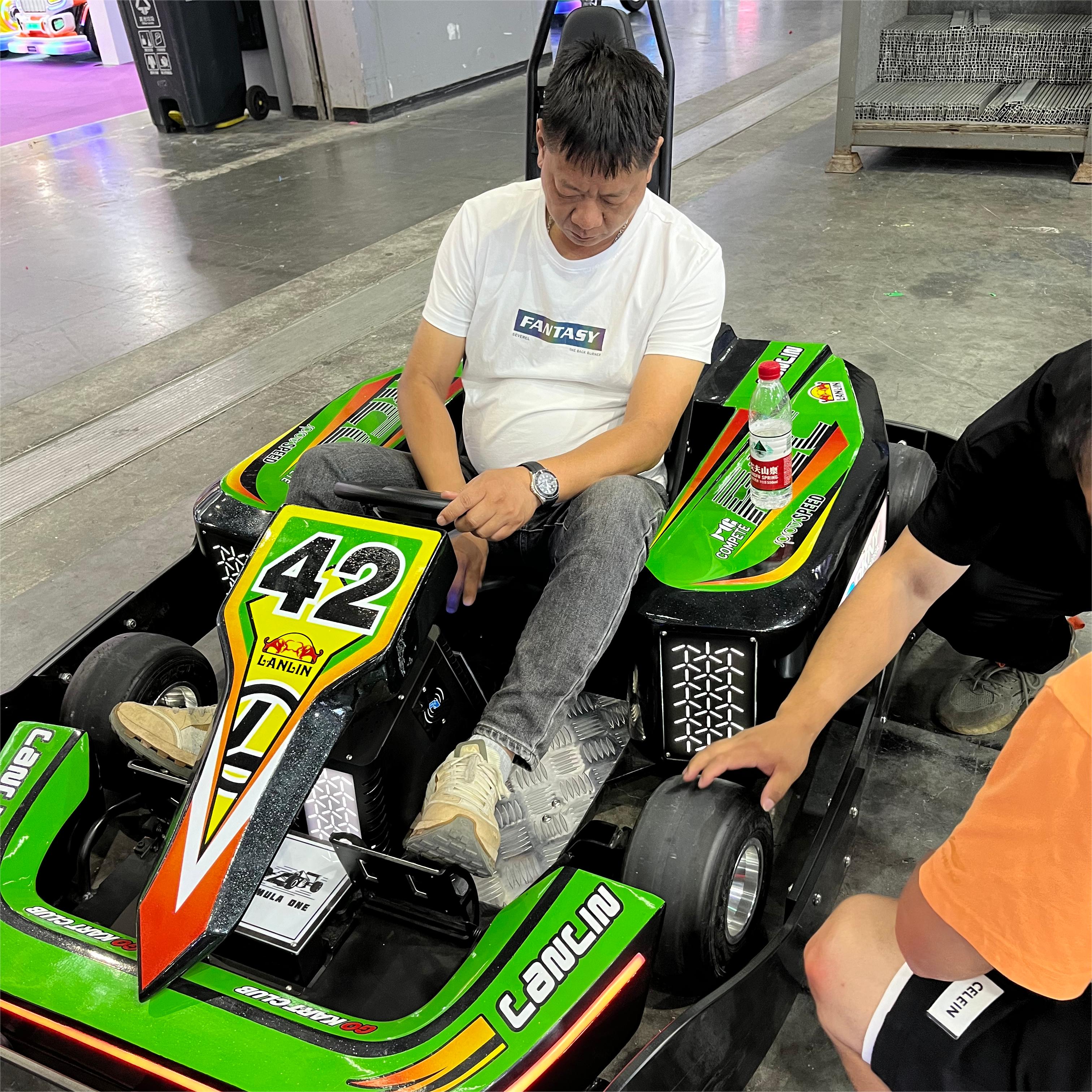 Fun Playground Games Super Cool High Speed Lithium Battery Chain Drive Karting Cars Adults Single Rider Electric Go Kart