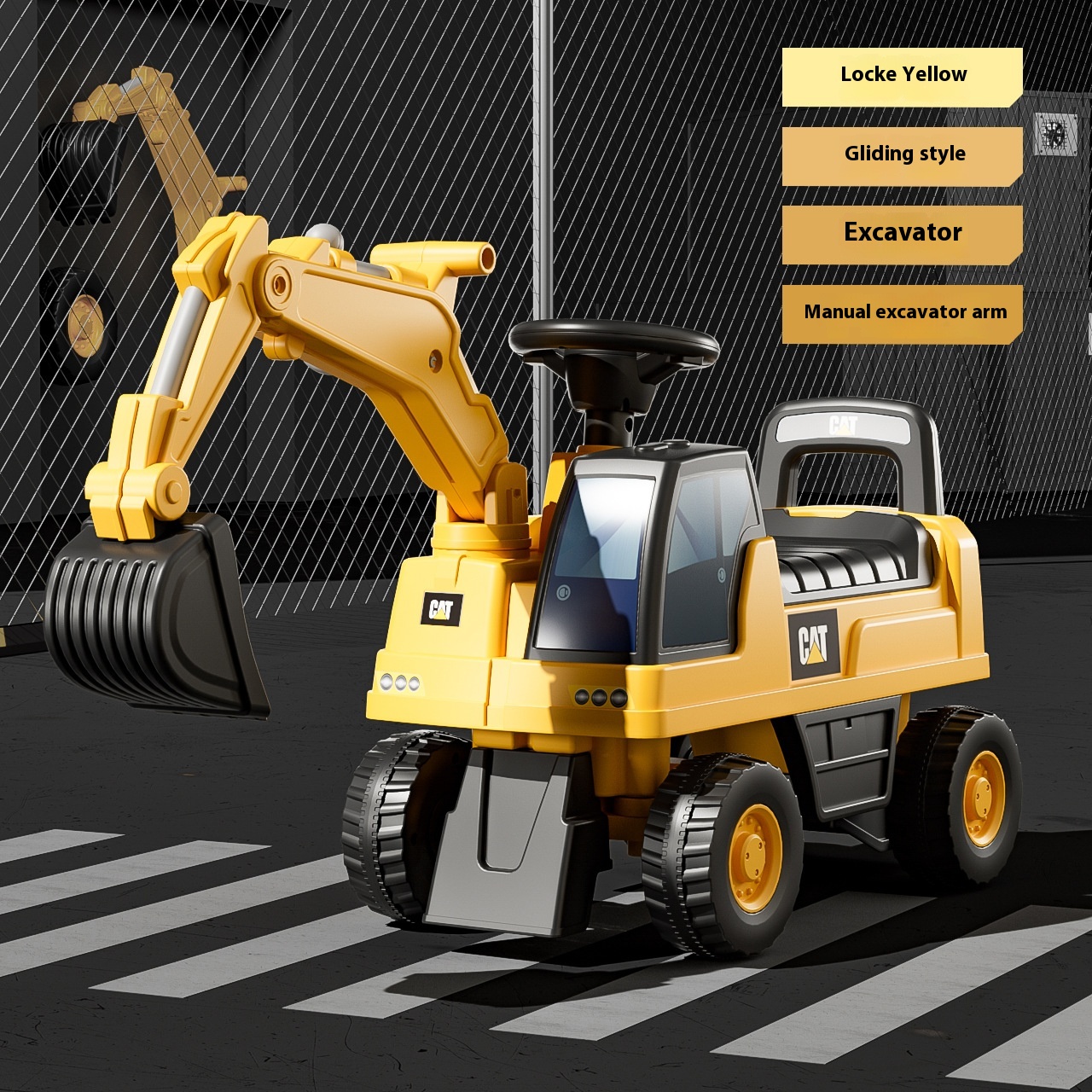 Large Electric Excavator Ride-On Toy for Boys and Girls Children's Construction Vehicle Stock Baby Car for Sitting and Digging