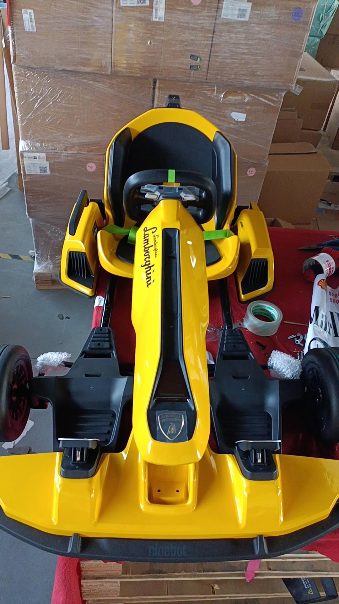 Original Ninebot Go Kart Pro 2 Yellow Color Electric Ride on Drift Kart Upgraded Pedal Go Karts for Kids Adult