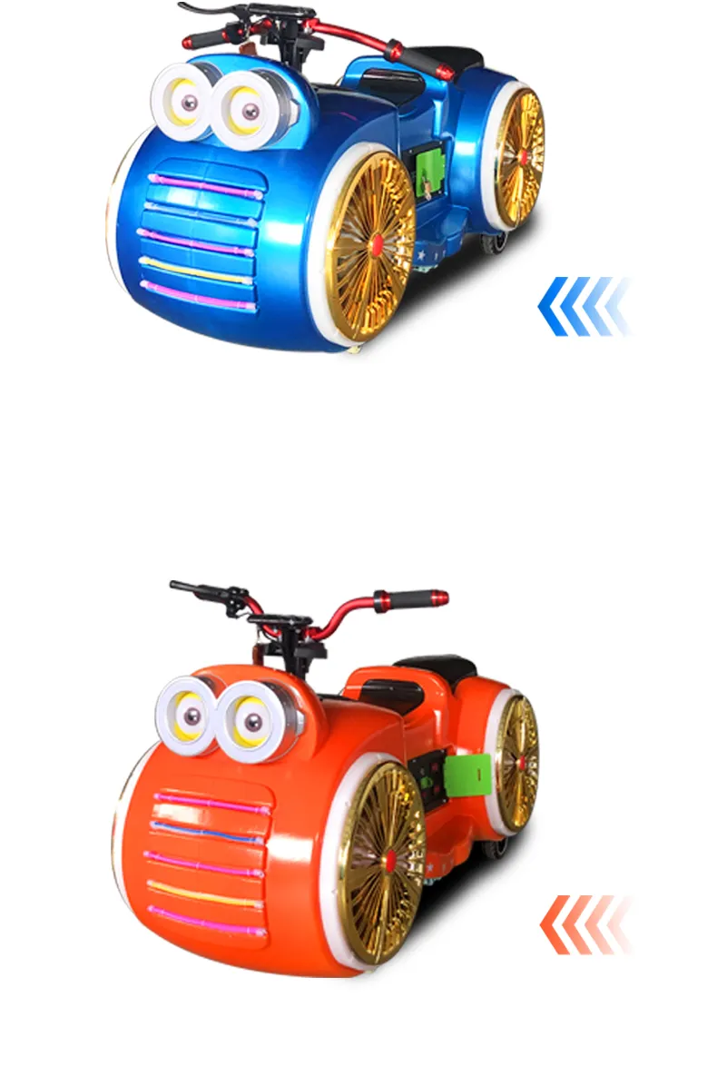 New Park Square Children's Electric Bumper Car Riding Motorcycle Ride Timing Remote Control Toy Recreation Car