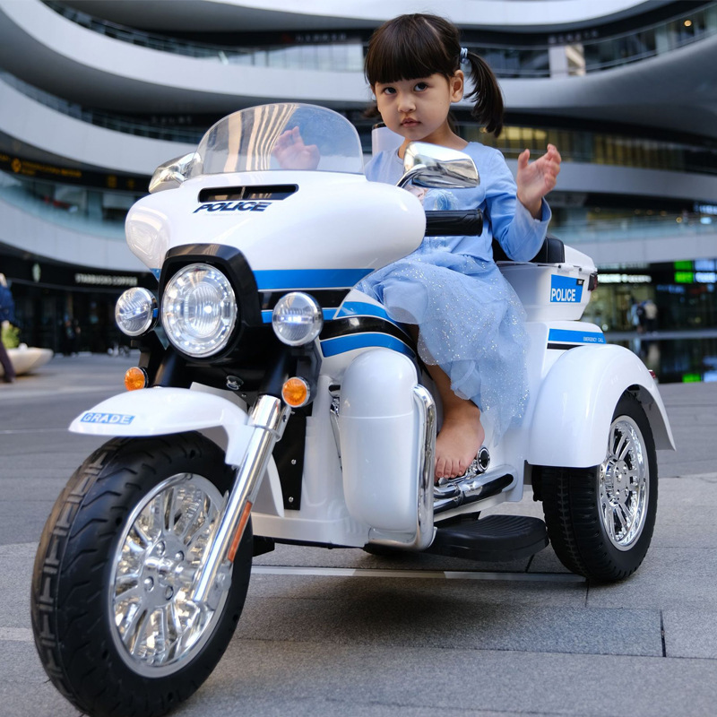 Children Electric Motorcycle Tricycle Open Body Rechargeable Ride on for Boys and Girls Large Size Colors