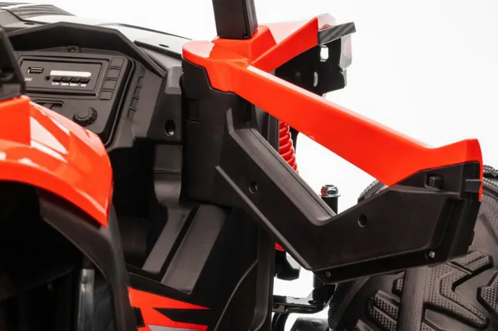 24V 2 Seats Ride on UTV with Remote Control, Extra Large EVA Wheels, Wide Seat 4WD Electric Vehicle Toys