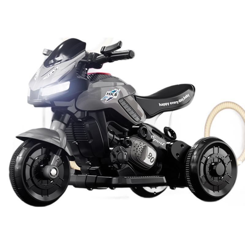 Foreign Trade Children's Electric Motorcycle Tricycle Ride-On Remote-Controlled Battery-Powered Plastic Vehicle for Ages 6