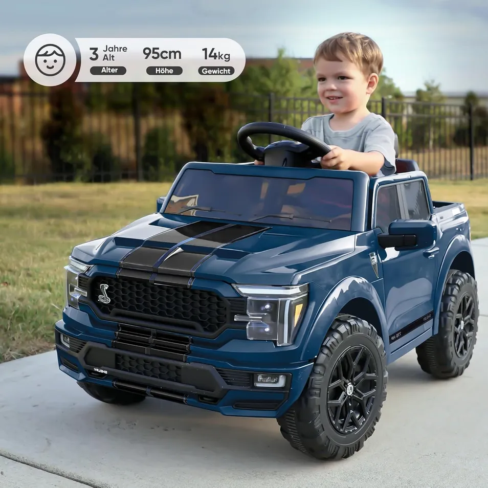 12V Electric Kid's Truck: Shelby F-150 Licensed Ride-on Vehicle