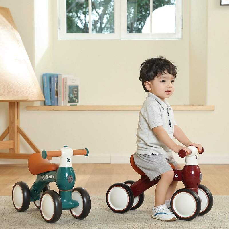 Factory Customizable Outdoor Riding Toys Sliding Plastic 4-Wheel Baby Balance Bike Toy Car