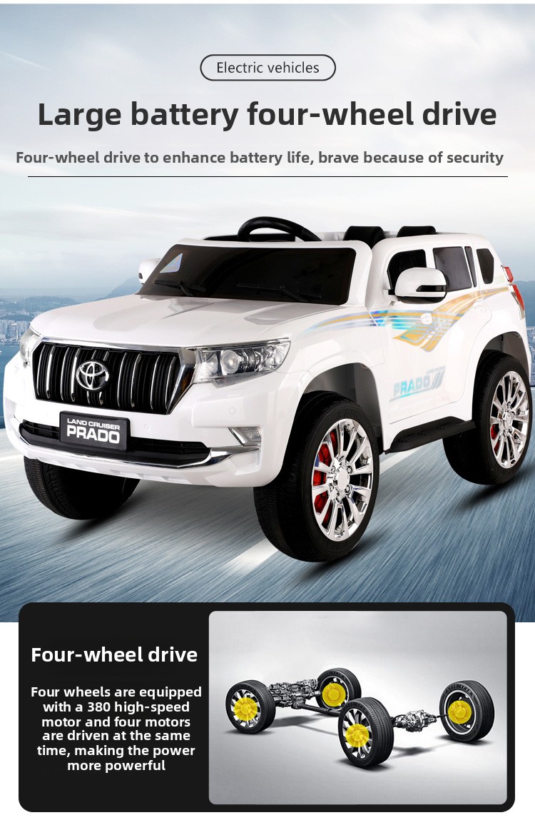 Children's electric car with four wheels
