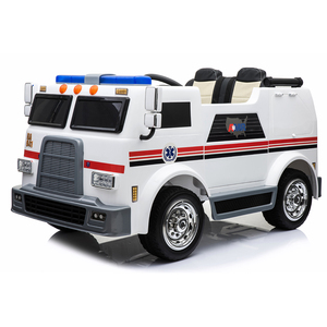 2018 12V Battery-Powered Plastic Ride-on Car Child's Ambulance and Fire Truck Toy for Ages 2-8 Years