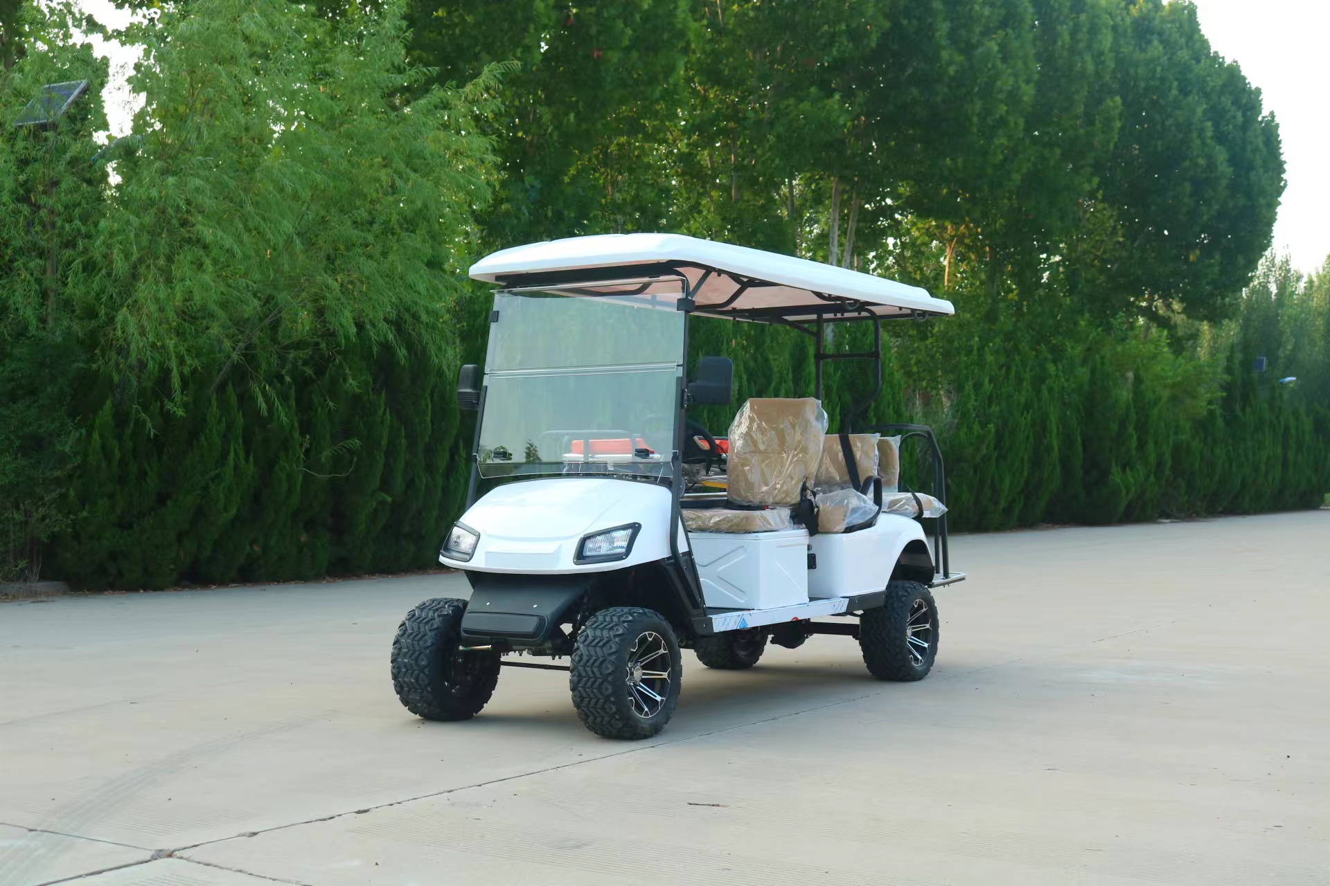 Cheap Chinese 4 Wheel White Light Weight Aluminum 2 Seater Electric Golf Carts Rescue Ambulance