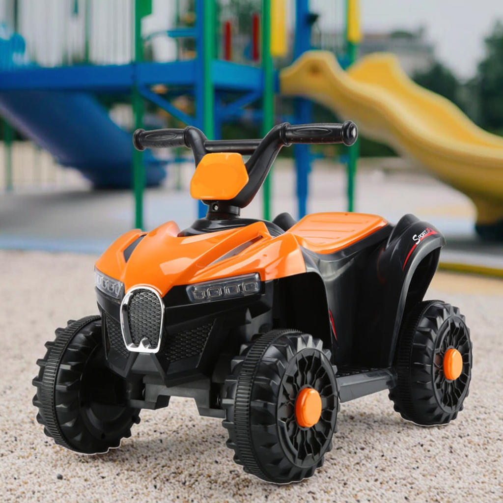 4-Wheel Electric ATV Quad Bike for Kids Power Battery Plastic Material Small Wheel Ride-on Car Toy