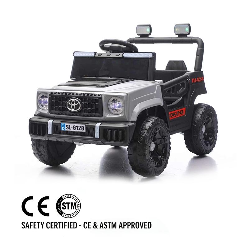 Children Electric Ride-On Car 4 Wheels Double Drive 6V4Ah Motors Early Learning MP3 Player One Button Start Durable PVC 2-4