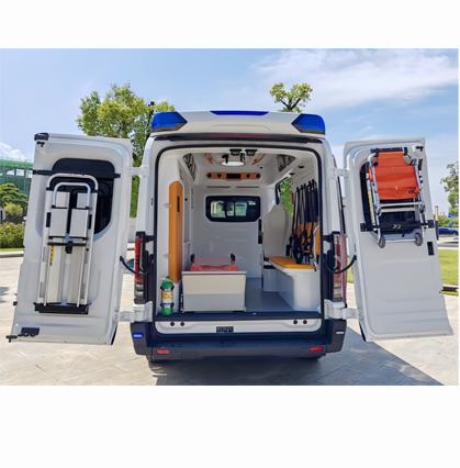Super Van New Design Electric Emergency Ambulance Transport ICU Customized Equipment Automatic Transmission Multi Functional