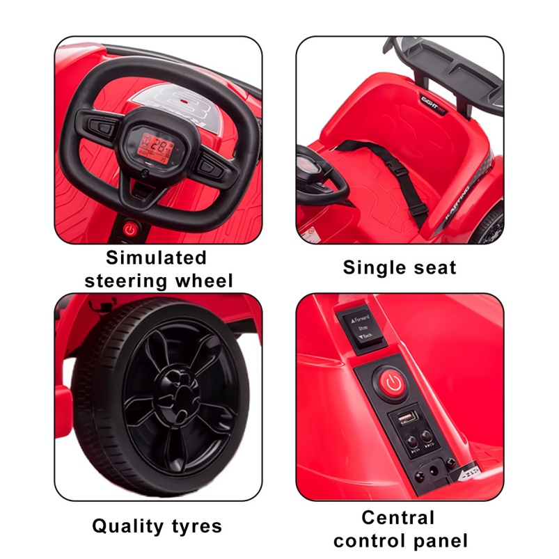 Link Brand High Quality Children's Electric Ride Go Kart Car Dual Drive Remote Control 50kg Load Capacity for 2-7 Years Old