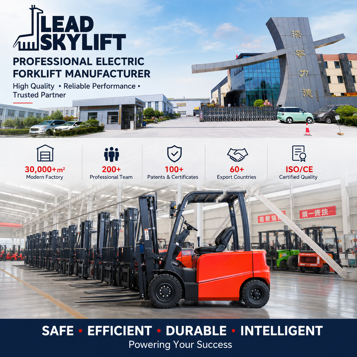 CE EPA 2.5tons Batteries Hydraulic Seat Driving 4x4 Off Road Performance Electric Forklift For Outdoor Site