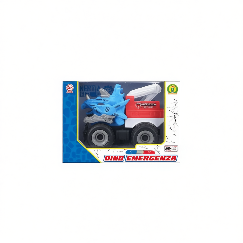 Dino Emergenza Plastic Friction Toy Truck Red