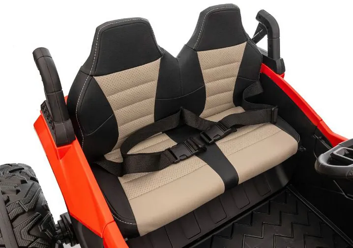 24V 2 Seats Ride on UTV with Remote Control, Extra Large EVA Wheels, Wide Seat 4WD Electric Vehicle Toys