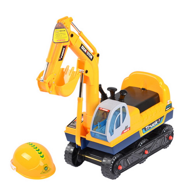 Toddler Baby Toy Construction Vehicles Push Play Vehicles Cartoon Play Excavator and Powered Car