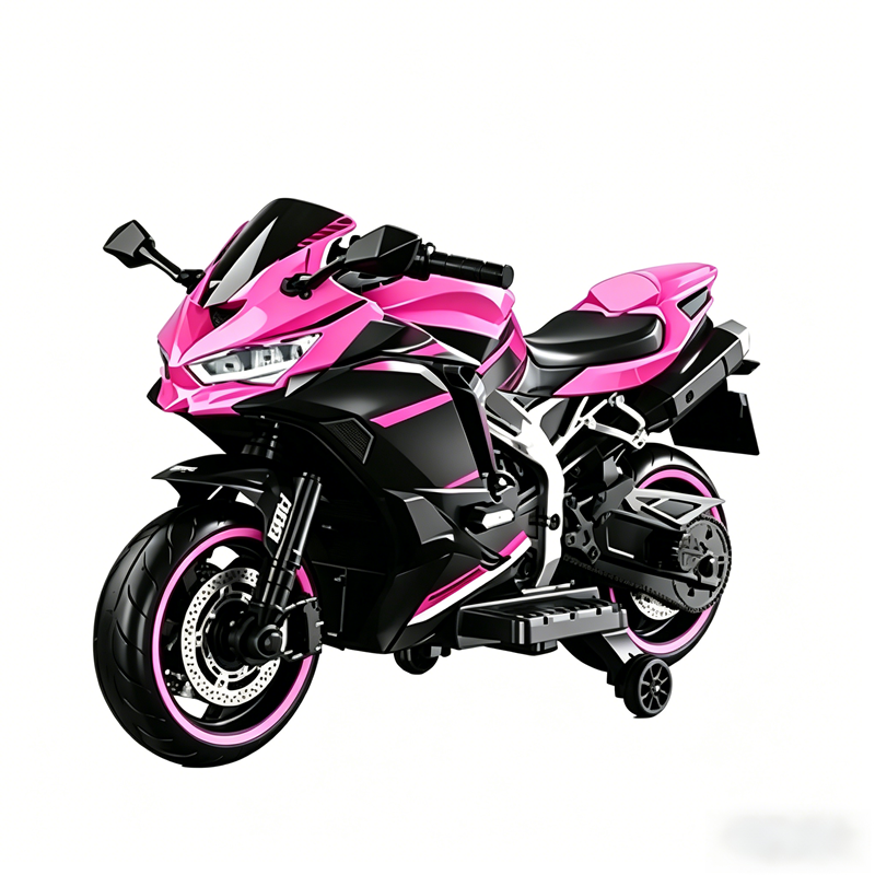 Factory Direct Dual Drive Kids Electric Motorcycle 120x55x70cm Large Size Battery Operated Ride-on Bike
