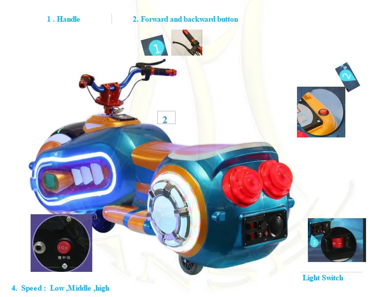 Kids electric motorcycle display