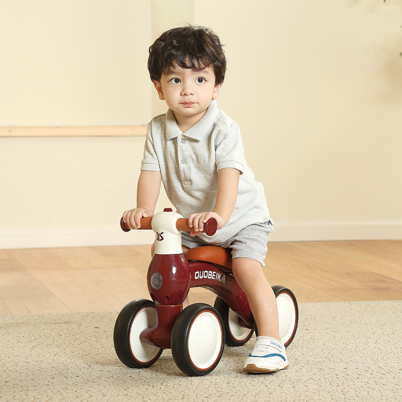 Factory Customizable Outdoor Riding Toys Sliding Plastic 4-Wheel Baby Balance Bike Toy Car
