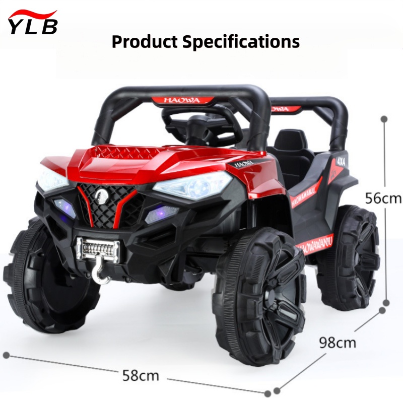 New Children's Electric Car with Remote Control Can Sit Large Four-wheel Charging Off-road Vehicle