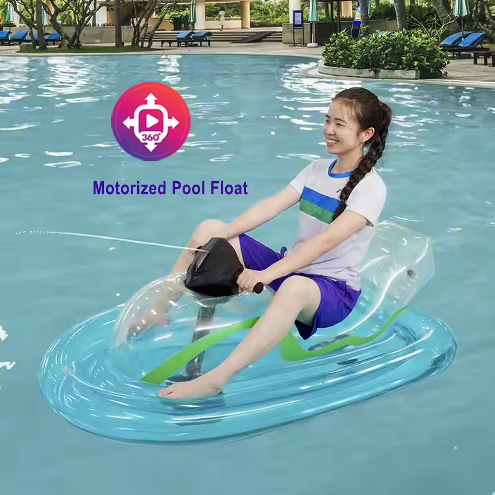 Custom Kids Motorboat Inflatable Jet Ski Pool Float Motorized Ride-On Pool Toy for Children Water Amusement Facility