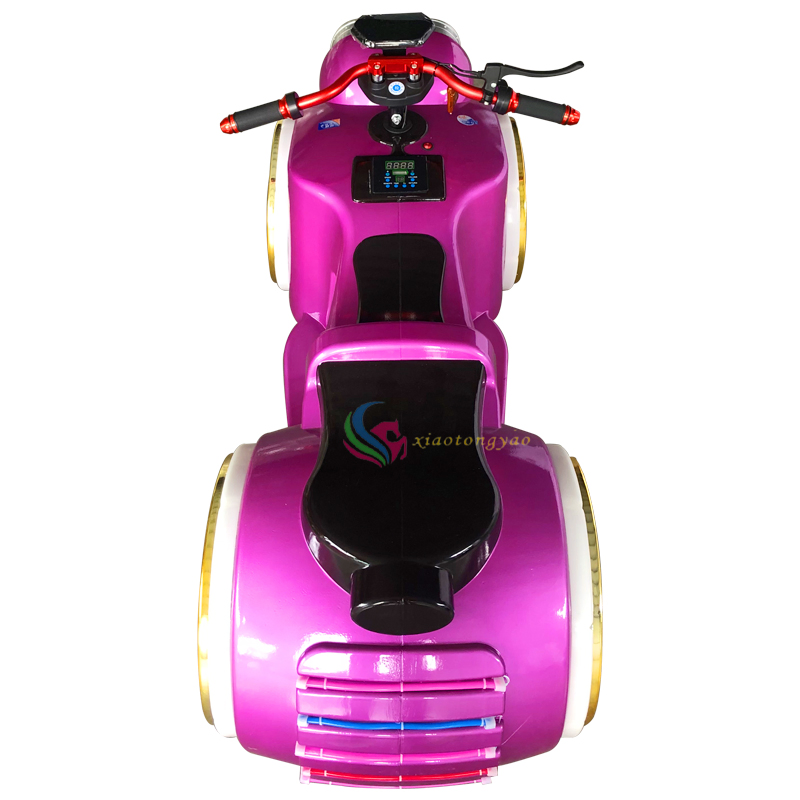 New Park Square Children's Electric Bumper Car Riding Motorcycle Ride Timing Remote Control Toy Recreation Car