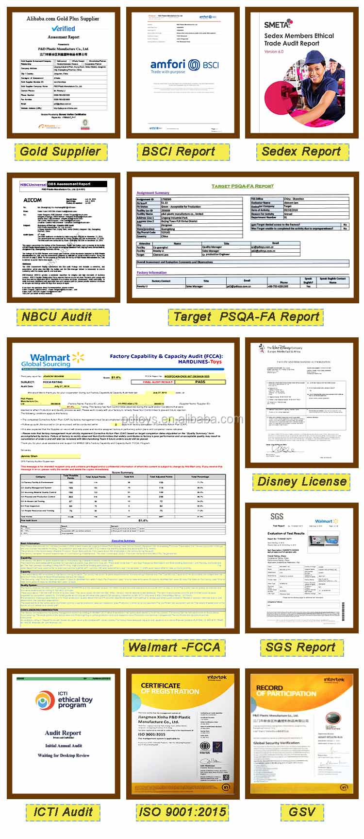 Factory Audit Certifications