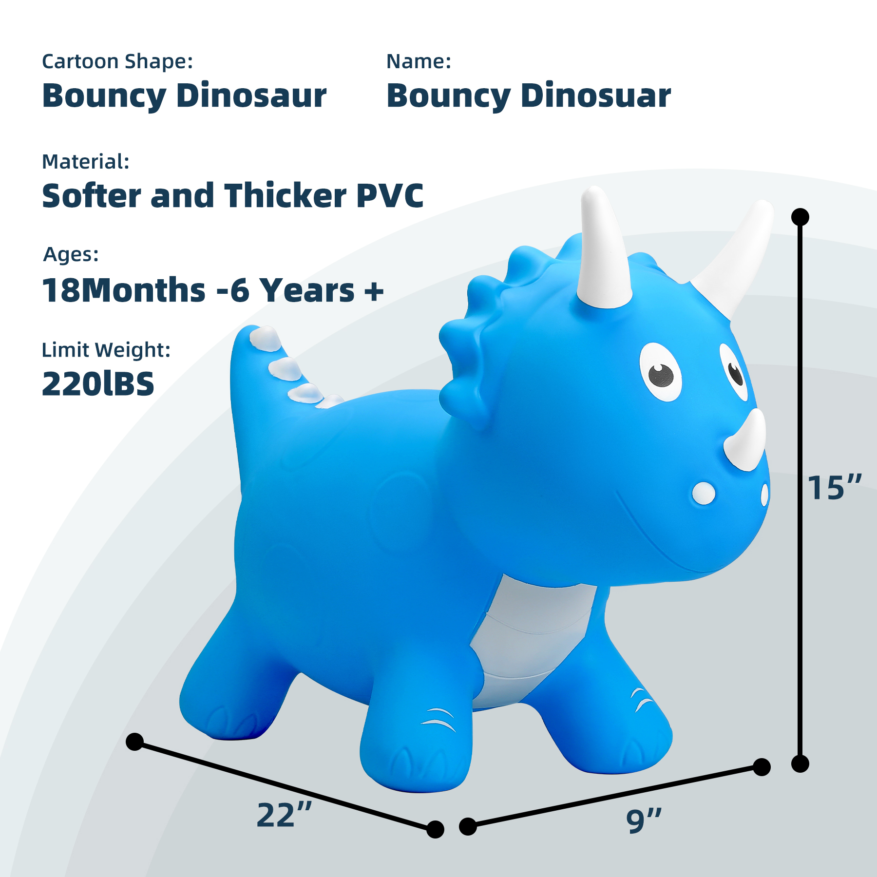 Ride on Toy Animals Custom Inflatable Soft Play Toys Bouncy Animal Hopper Bouncy Hoppers