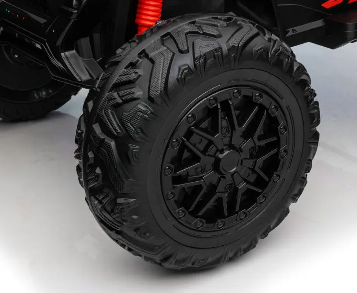 24V 2 Seats Ride on UTV with Remote Control, Extra Large EVA Wheels, Wide Seat 4WD Electric Vehicle Toys