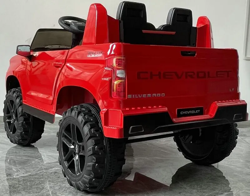 24V Battery Powered Licensed Chevrolet Silverado Kids Ride on Toy Truck Car Electric Vehicle Angle View