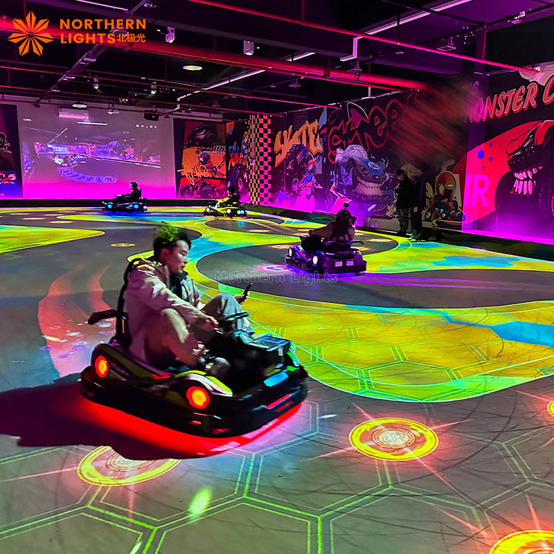 Family Fun Center Interactive Go-Kart Ride-on Game Kids Electric Karting With Immersive Visual Effects