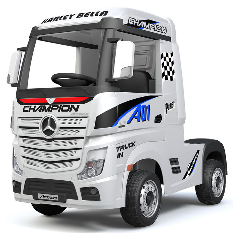 Benz Actros Lorry 12V Battery 4WD Electric Parental Controlled Big Kids Ride on Car With Trailers Truck for Kids