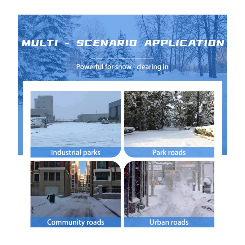 New High Quality Four-Wheeled Ride-On Gasoline Engine Snow Blower Multi-Function Electric Start Snow Remover Farm Use
