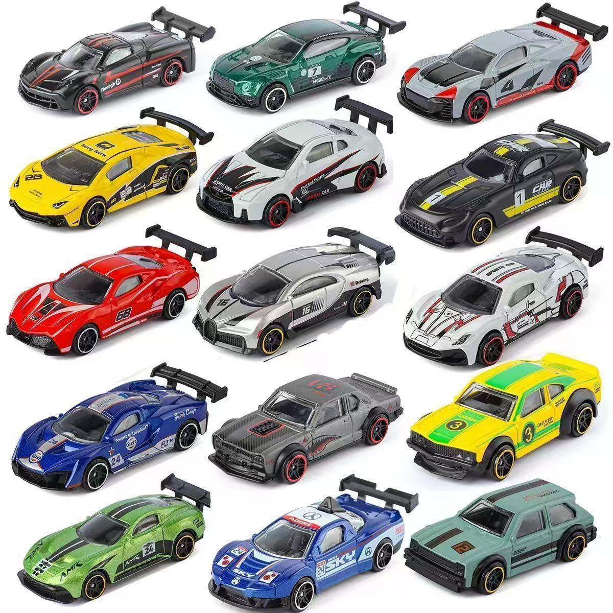 Expertly Controlled 6-Channel Small Toy Car Set MS1 1:64 Scale Sports Car Racing Model Metal Alloy Cross-Border Gift for Boys