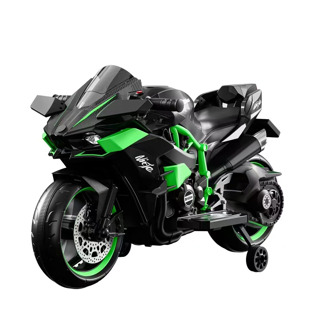 New 12v Electric Motorcycle for Kids with Removable Training Wheels Eva Tire Kids Ride on Motorcycle for Age 5+ Ce Cpc En71