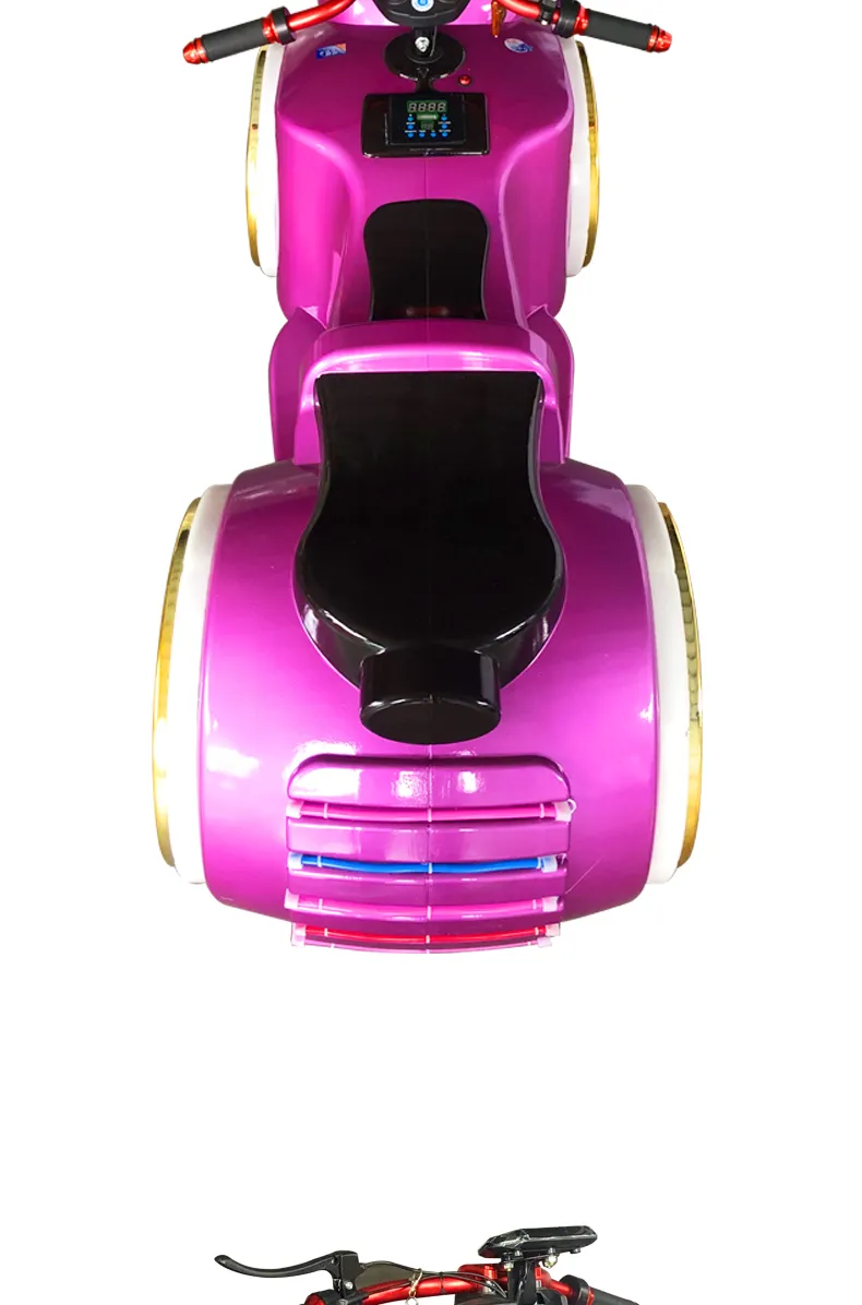 New Park Square Children's Electric Bumper Car Riding Motorcycle Ride Timing Remote Control Toy Recreation Car