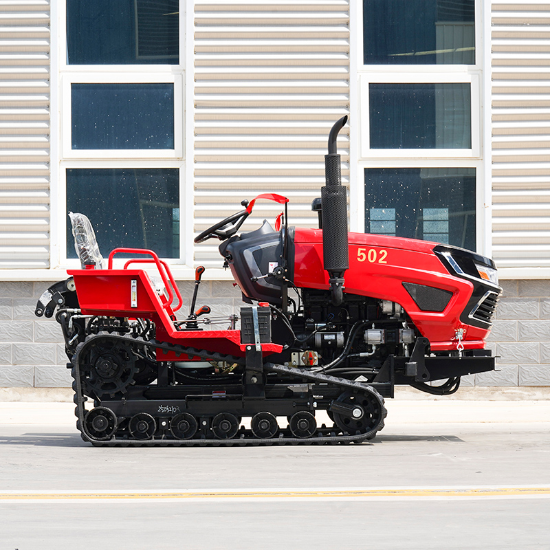 Mini Tracked Tractor Ride-on Tiller Mini Rotary Tiller Agricultural Mini Tractor 50HP with Digging Device