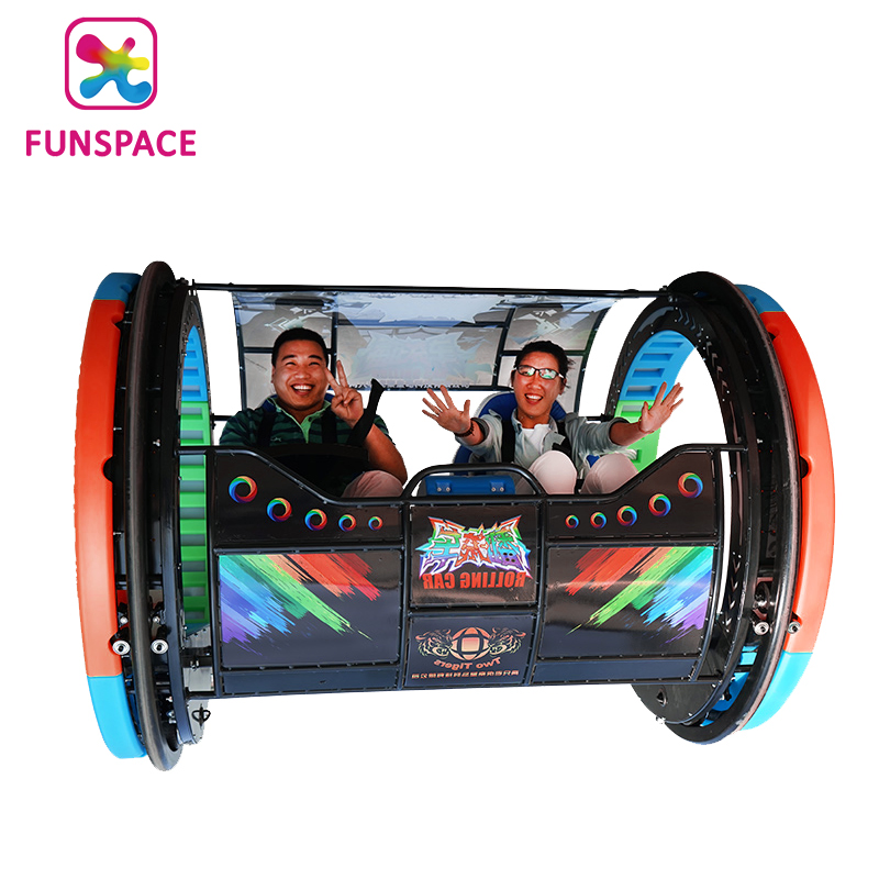 Hot Sale New Style Outdoor Fun Fair Playground Rides 2 Seats 360 Degree Remote Control Rolling Car for Outdoor