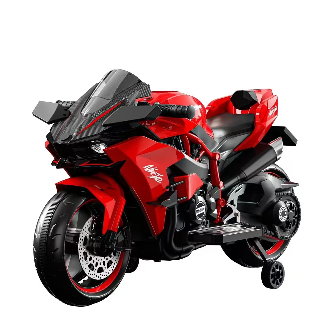 New 12v Electric Motorcycle for Kids with Removable Training Wheels Eva Tire Kids Ride on Motorcycle for Age 5+ Ce Cpc En71
