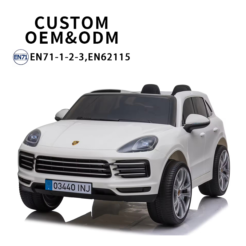 Licensed Porsche Cayenne 12V New Remote-Control 2 Seater Big Electric Children's Vehicle Iron Ride-on Car for 2-7 Years Old