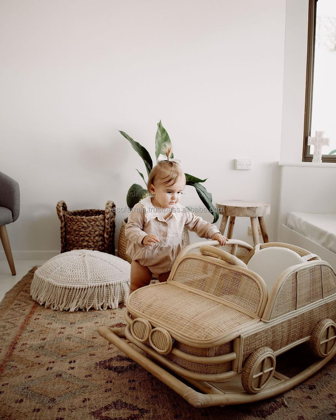 Rattan Car Rocker Weaving Detail 2
