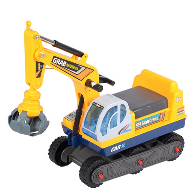 Toddler Baby Toy Construction Vehicles Push Play Vehicles Cartoon Play Excavator and Powered Car