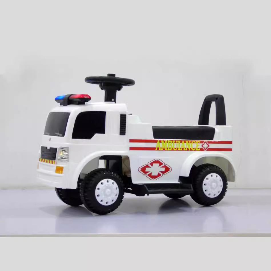 Children's Electric Fire Truck Ambulance Tricycle 2-5 Years Old Baby Toy Car Remote Controlled Plastic Material
