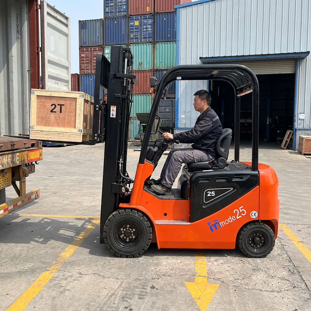New LEAD LD-25EF 2.5tons Lithium-Ion Battery Hydraulic Side Shifter 4x4 Road Portable Electric Forklift For Construction