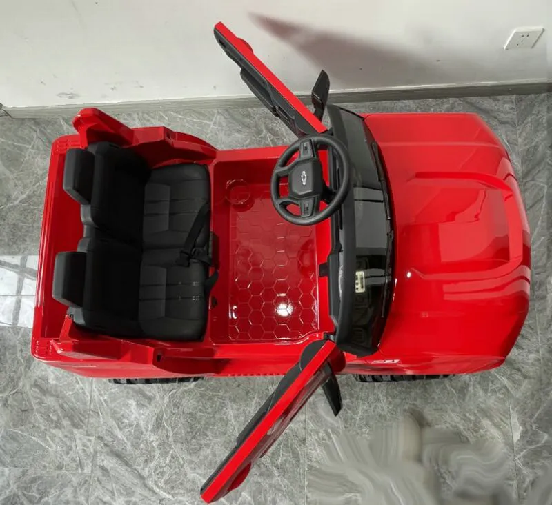 24V Battery Powered Licensed Chevrolet Silverado Kids Ride on Toy Truck Car Electric Vehicle Underview