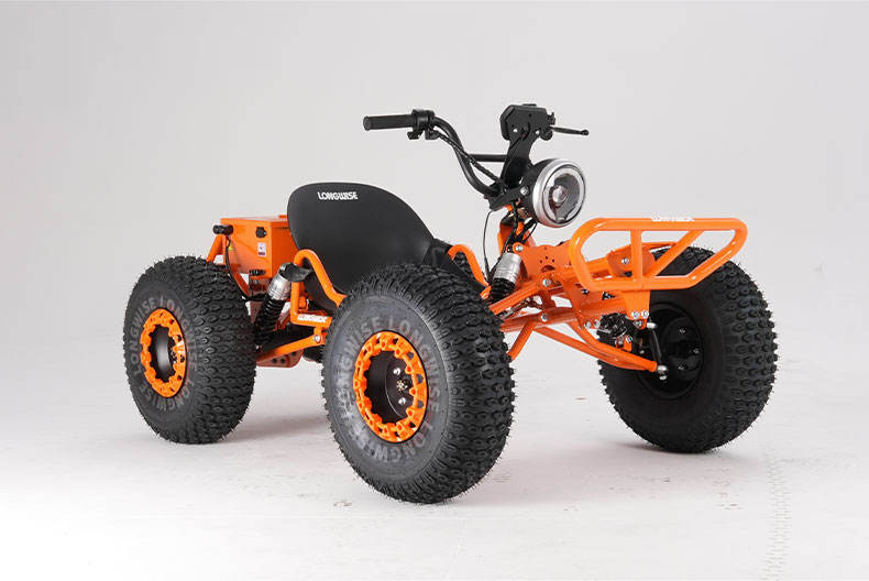 LONGWISE 48V 3000W Electric Off-Road Go Kart-Hydraulic Disc Brakes LED Headlights 8" Wheels Chain Drive | Adult Racing Kart